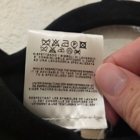 FUZZI Mock Neck Long Sleeve Mini Dress Small Black With Pockets Made in Italy - Picture 3 of 11